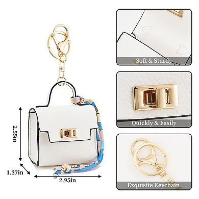 Mini Backpack Keychain Twist-lock Change Purse Key Headset Bag