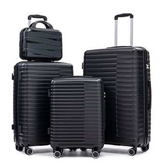 Trikiousd 4 pcs/set Wheel Luggage, Iron Pull Rod, Combination Password Lock, 14" Cosmetic Case