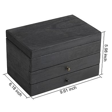 3-Layer Rustic Jewelry Box Organizer Mother's Day Gifts