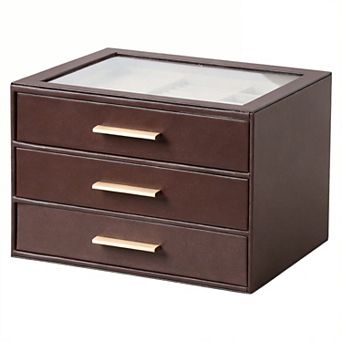 3-Layer Clear Lid Jewelry Box Organizer Mother's Day Gifts