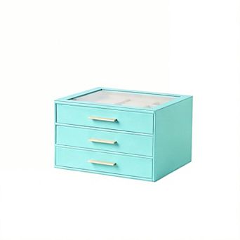 3-Layer Clear Lid Jewelry Box Organizer Mother's Day Gifts