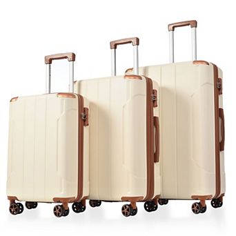 Trikiousd 3 pc Expandable ABS Hardshell Luggage Set with TSA Lock & Spinner Wheels 20/24/28"