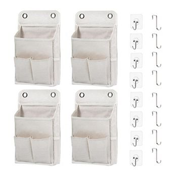 4 pc Hanging Storage Basket Set — Suitable for Walls, Doors, Closets, Offices, and RVs
