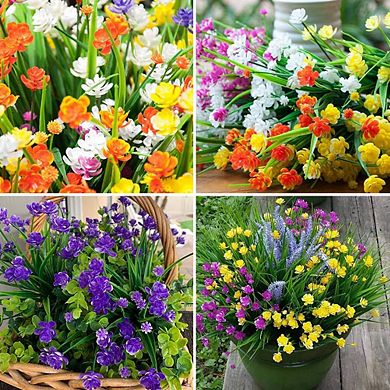 Artificial Flowers Faux Shrubs Greenery Decor