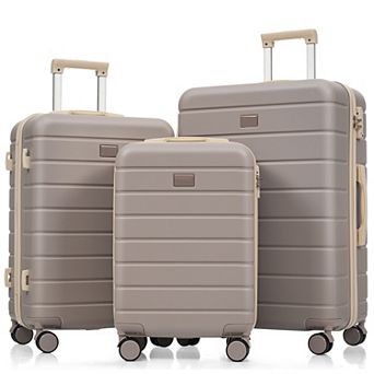 Trikiousd Travel Luggage Set, 3 pc TSA Lock Suitcase Ensemble with 20 24 28 Inch