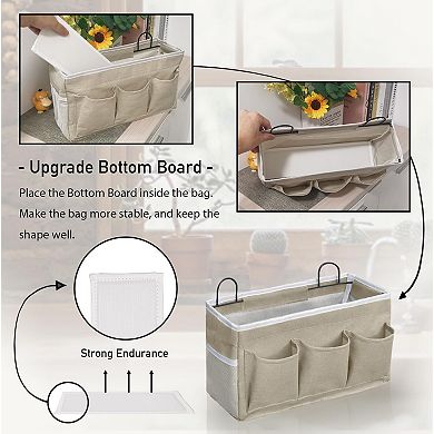 2-PackWall-mounted storage bag with pockets, waterproof design, suitable for bedrooms, kitchens