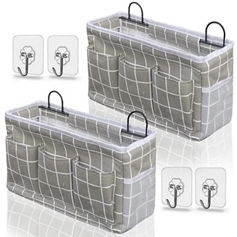 2-PackWall-mounted storage bag with pockets, waterproof design, suitable for bedrooms, kitchens