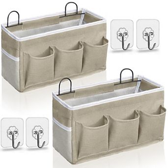2-PackWall-mounted storage bag with pockets, waterproof design, suitable for bedrooms, kitchens