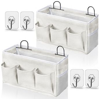 2-PackWall-mounted storage bag with pockets, waterproof design, suitable for bedrooms, kitchens