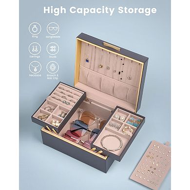 2 Layer Jewelry Box Organizer Mother's Day Birthday Gifts