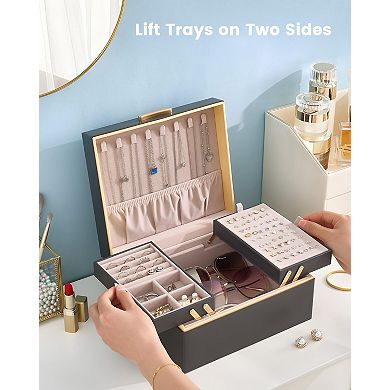 2 Layer Jewelry Box Organizer Mother's Day Birthday Gifts