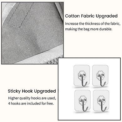 3-Pack Set Waterproof wall-mounted storage bags suitable for kitchens, bedrooms, offices, etc.