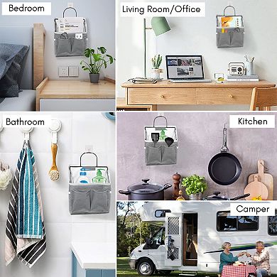 3-Pack Set Waterproof wall-mounted storage bags suitable for kitchens, bedrooms, offices, etc.