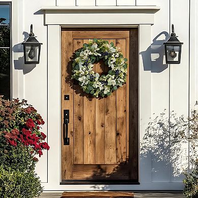 22" Lamb's Ear Eucalyptus Wreath Farmhouse Decor Suitable for all four seasons