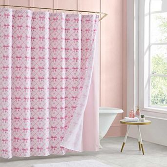 Betsey Johnson Festive Bow Trellis Shower Curtain Set