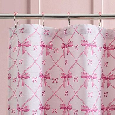 Betsey Johnson Festive Bow Trellis Shower Curtain Set