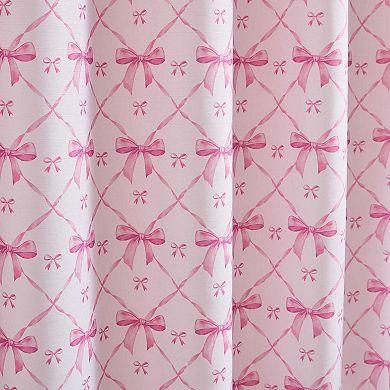 Betsey Johnson Festive Bow Trellis Shower Curtain Set