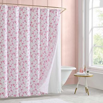 Betsey Johnson Floral Toile Shower Curtain Set