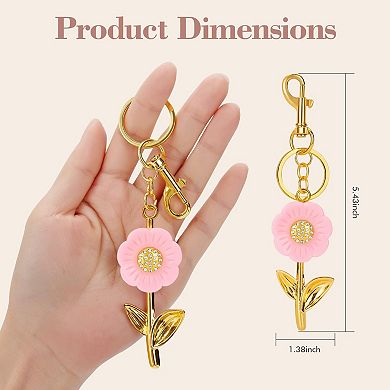 Bag charms, handbags, backpacks, keychains, sparkly women's daisies