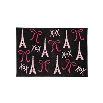 Betsey Johnson Bows In Paris Bath Rug