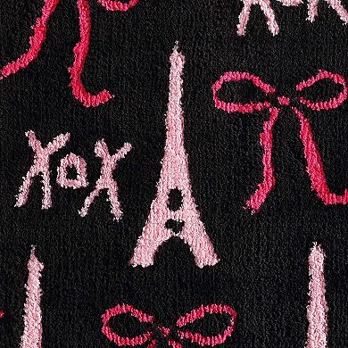Betsey Johnson Bows In Paris Bath Rug