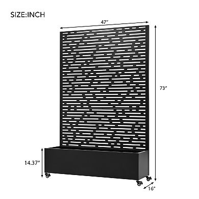 Trikiousd Trellis Planter Box Weather Resistance Metal Raised Garden Bed