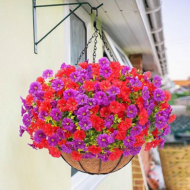 Artificial Hanging Petunias UV Resistant Outdoor Decor
