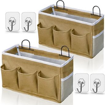 2-PackWall Hanging Organizer Linen Storage Basket Pocket Bedroom Kitchen Office RV Camper