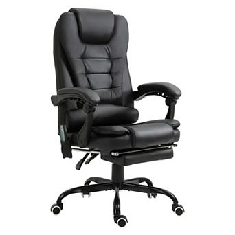 Trikiousd High Back Massage Office Chair with Footrest and Reclining Function