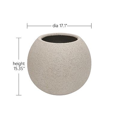Trikiousd Magnesium Oxide Round Planter for Home Garden Patio
