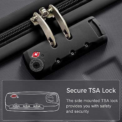 Trikiousd Hardshell Luggage 3pcs Sets with Spinner Wheels Suitcase and TSA Lock