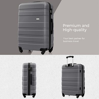 Trikiousd Hardshell Luggage 3pcs Sets with Spinner Wheels Suitcase and TSA Lock