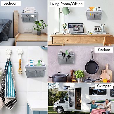 3-Pack Wallmounted storage, back door storage basket,suitable for kitchens and bedrooms.