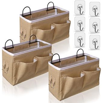 3-Pack Wallmounted storage, back door storage basket,suitable for kitchens and bedrooms.