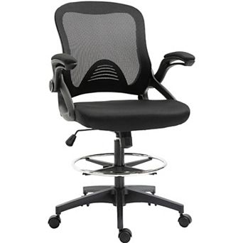 Trikiousd Premium Mesh Drafting Chair with Adjustable Height and Flip-Up Arms