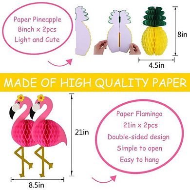 Summer Tropical Party Paper Decorations 13pc