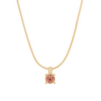 LC Lauren Conrad Gold Tone Sparkle Center Pendant Necklace