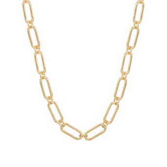 LC Lauren Conrad Gold Tone Paper Clip Chain Necklace