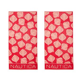 Nautica 2-Pack Seashell Seashore Beach Towel