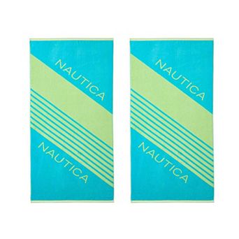 Nautica Tilted Logo Beach Towel