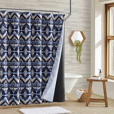 Jesse Blue Shower Curtain Set