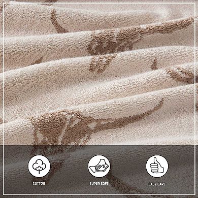 Steer Head Beige 3-Piece Towel Set
