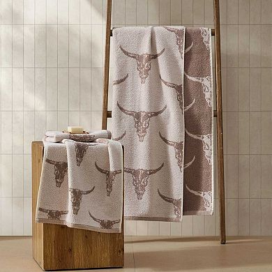 Steer Head Beige 3-Piece Towel Set