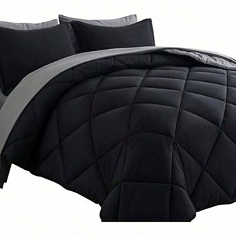 7 pc Reversible Down Alternative Comforter Set All Season Bedding