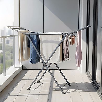 Large Clothes Drying Rack with 12 Poles and Sock Clips