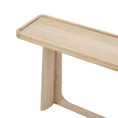 Trikiousd 58" Farmhouse Console Table with Tray Top Design