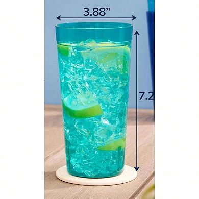 Stackable BPA-Free Plastic Tumblers,Shatterproof, Dishwasher Safe