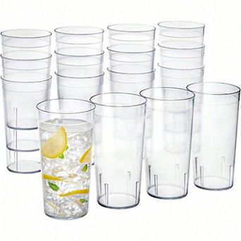 Stackable BPA-Free Plastic Tumblers,Shatterproof, Dishwasher Safe