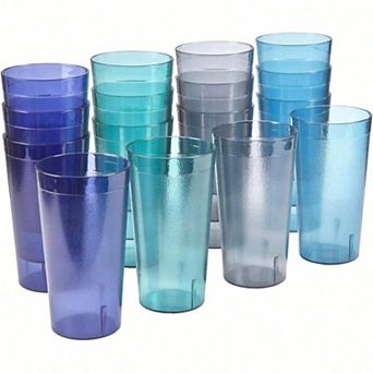Stackable BPA-Free Plastic Tumblers,Shatterproof, Dishwasher Safe