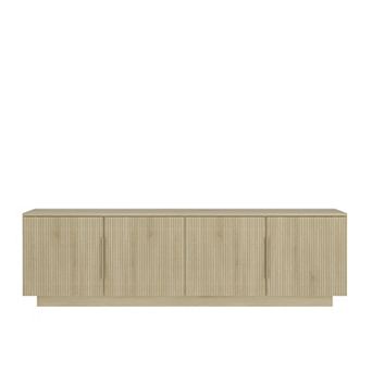 Trikiousd TV Stand with 16-Color LEDs for 5565" TVs, 68" Modern Entertainment Cabinet